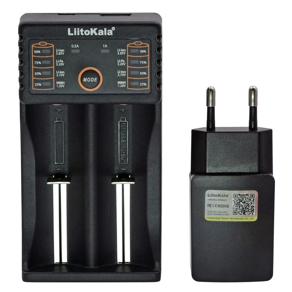 Liitokala Lii-402 Lii-202 Lii-100 Lii-S2 Lii-S4 Lii-S6 3.7V 3.2V 26650 16340 18650 18500 NiMH lithium battery charger+5V 2A