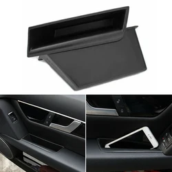 Car Storage Box Front Door Side Handle Organizer For Mercedes-Benz C Class W204 2008-2014 Tickets Plastic Black Storage Boxes