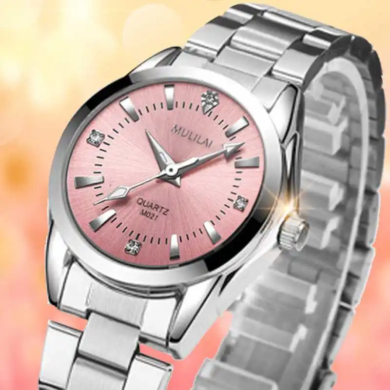 

Women Luxury Rhinestone Stainless Steel Quartz Watches Ladies Business Watch Japanese Quartz Movement Relogio Feminino