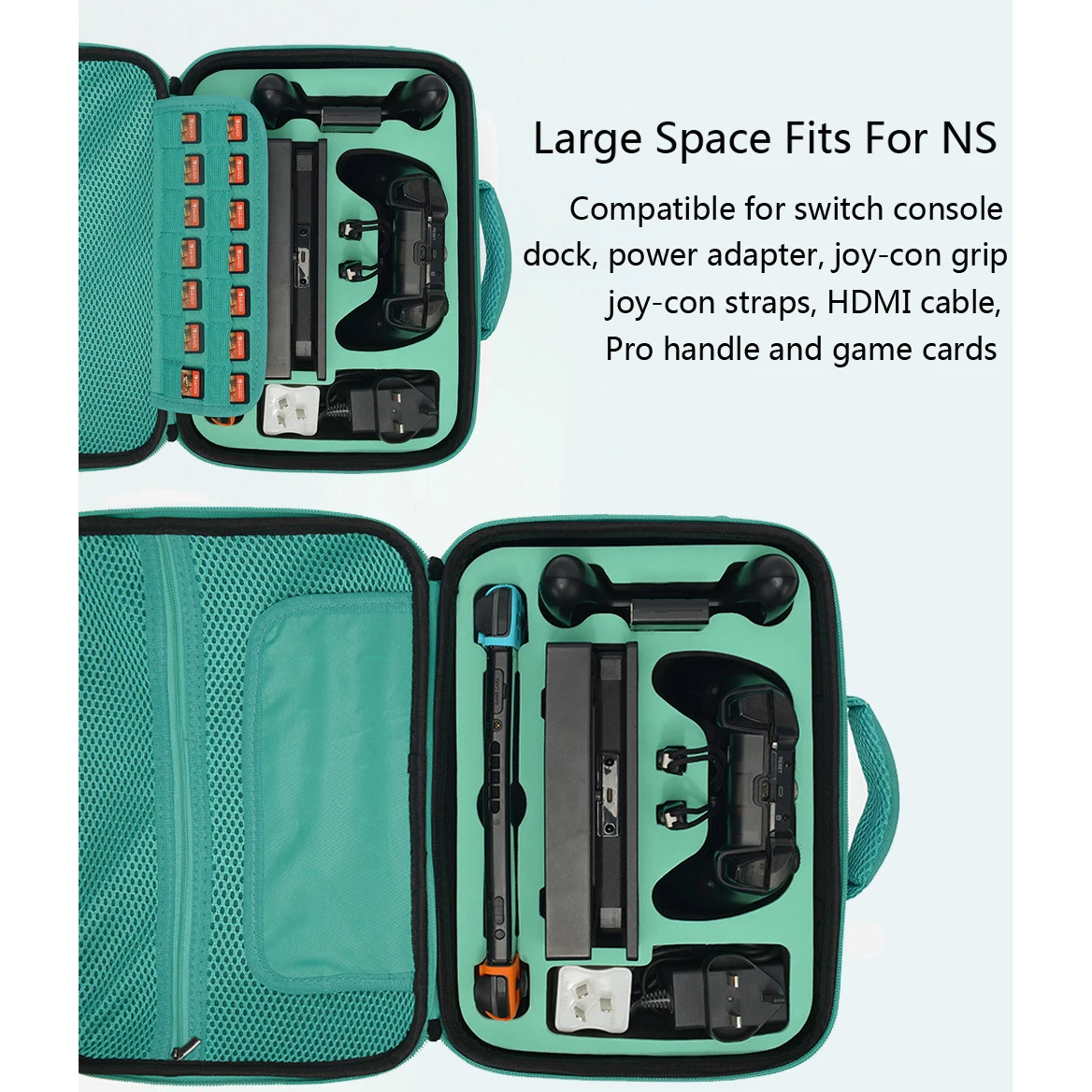 กระเป๋าเก็บอุปกรณ์เล่นเกมสำหรับนินเท็นโดสวิตช์ไฟ OLED เคสพกพา NS-OLED