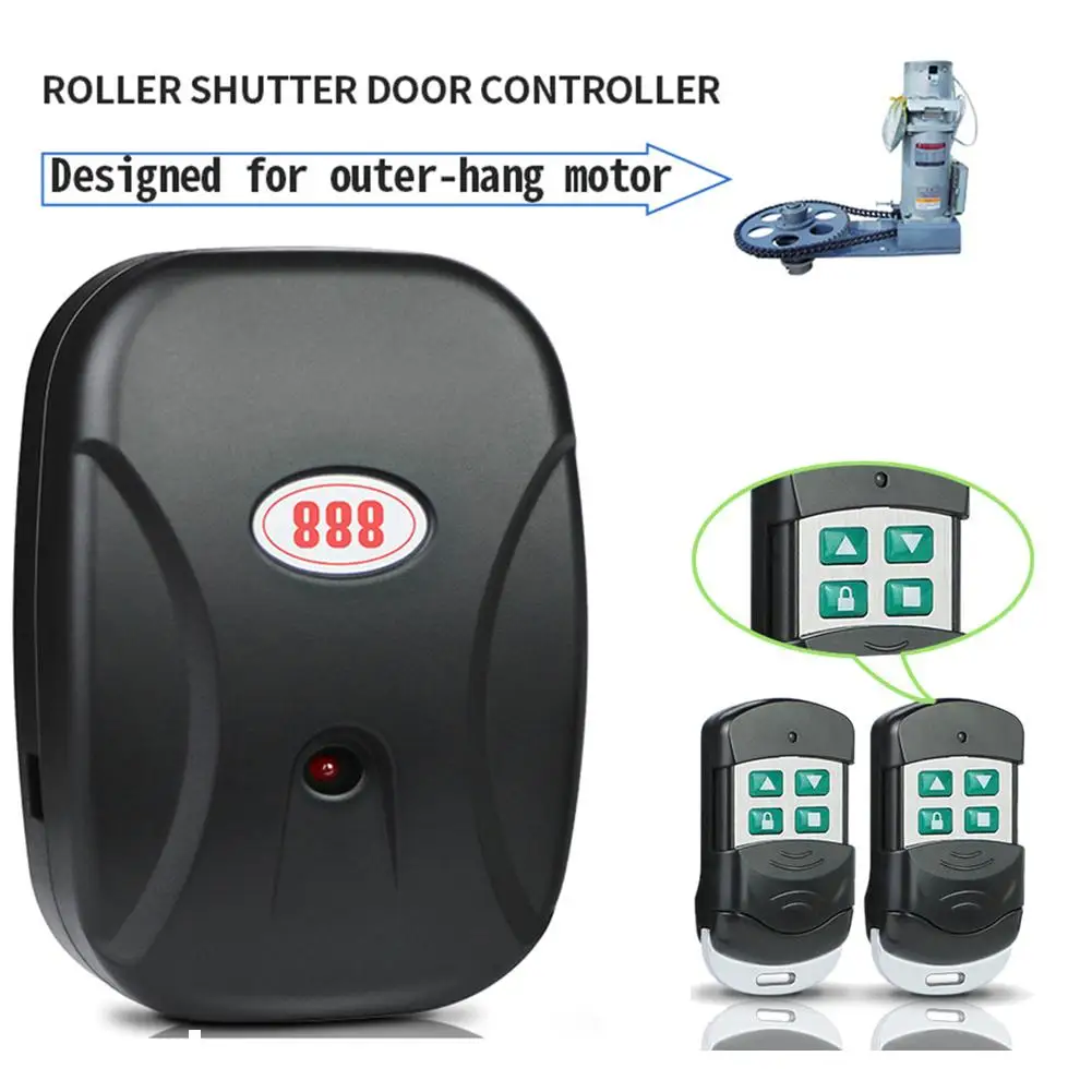 Professional Garage Door Wireless Remote Control Chain Type External Electric Roller Shutter Door Controller 433Mhz