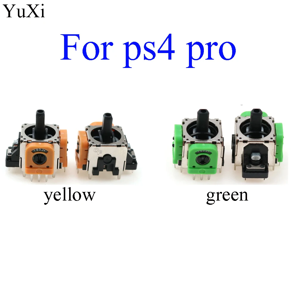 

YuXi 2PCS Replacement Right Left For PS4 Slim Pro 3D Joystick Analog Stick Sensor For PS Controller