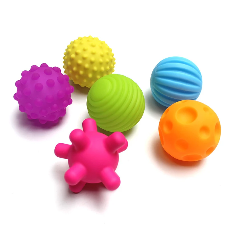 6pcs/set Sensory Tactile Ball Baby Games Toys For Babies Soft Massage Sensory Toys Development Baby Toys 0 12 Months