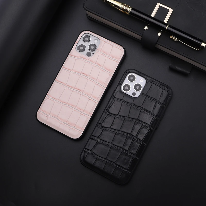 Retro Classical Crocodile Leather Phone Case For iPhone 15 14ProMax 14Plus 13Promax 13 12 11 Cover Fashion Shockproof Back Shell