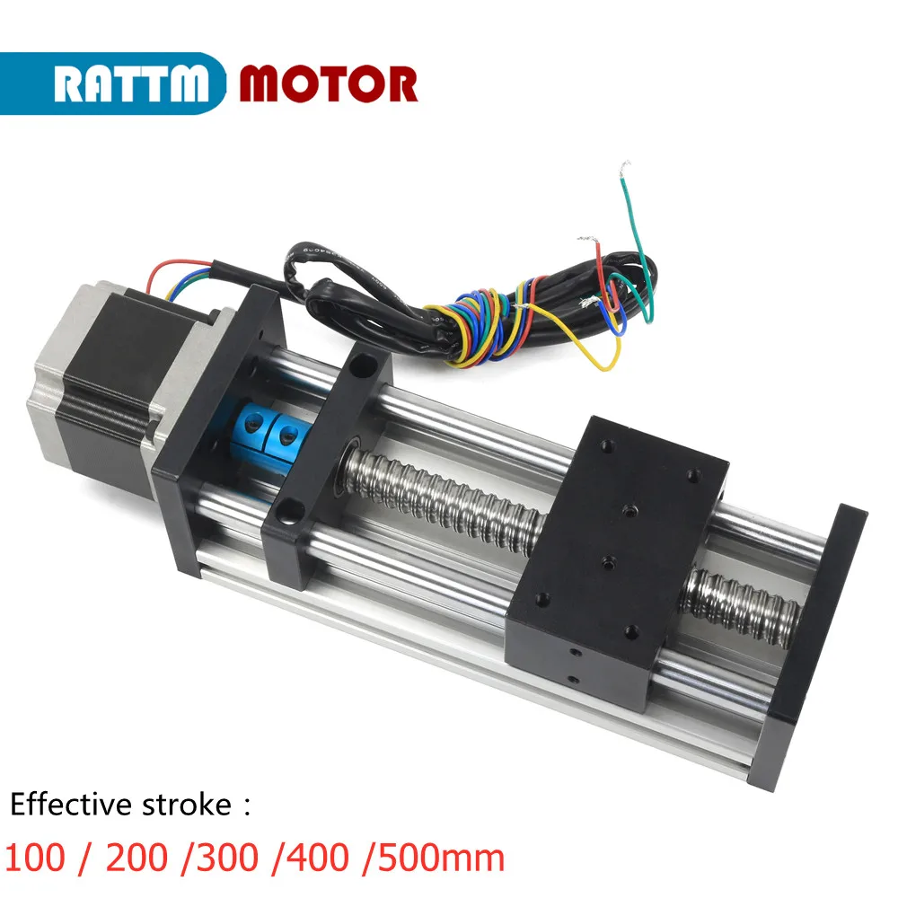 Effective Stroke 200mm Linear Guide Rail Way SFU1605 Ball screw Motion Module with Nema 23 stepper Motor