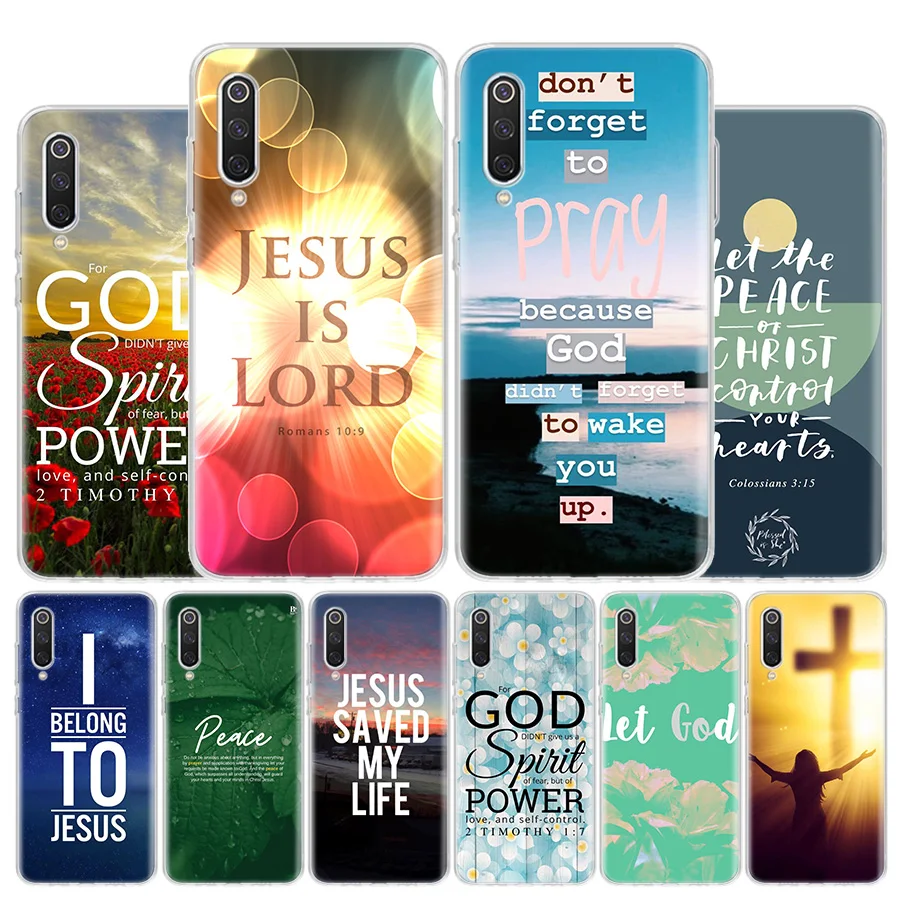 God Jesus Pray Quotes Phone Case For Xiaomi Redmi Note 12 12S 13 11 11S 11T 10 11E Pro Plus 10S 9 9S 9T 8 Coque Shell Cover Case