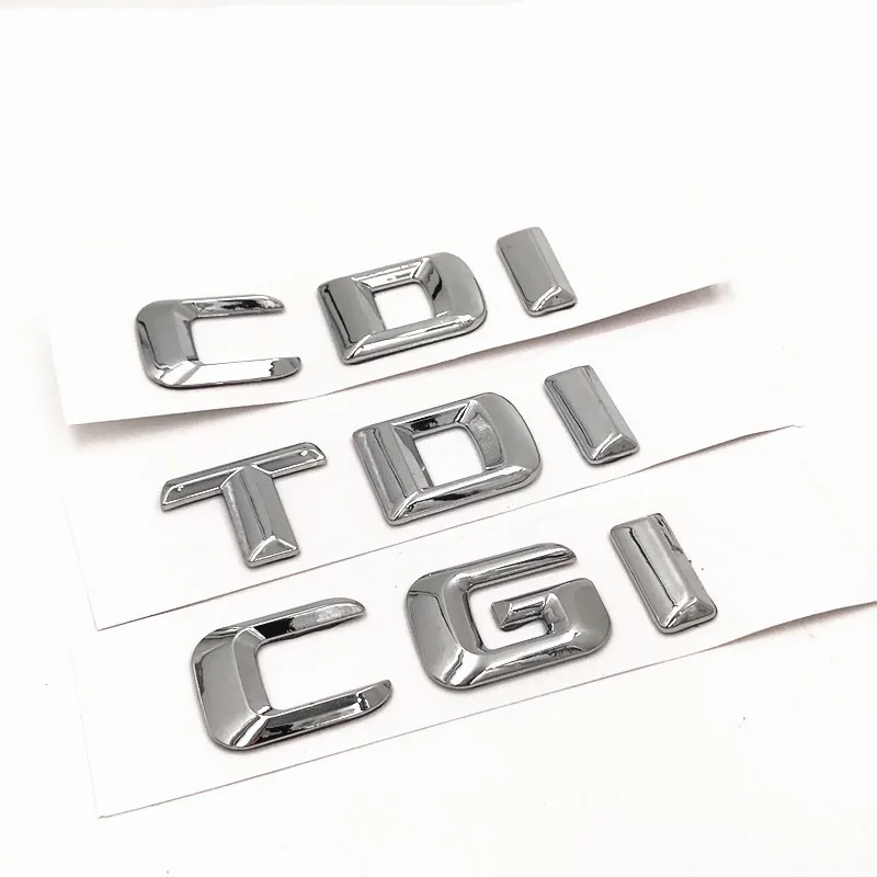 ABS Emblem For Mercedes Benz C E CLS CDI ML CGI TDI AUDI 4 Matic Car Rear Trunk Letters Words Decal Badge Emblem Stickers