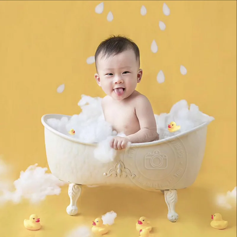 Newborn Baby Photograph Props Shower Bathtub Infant Photo Studio Posing Basket Accessories