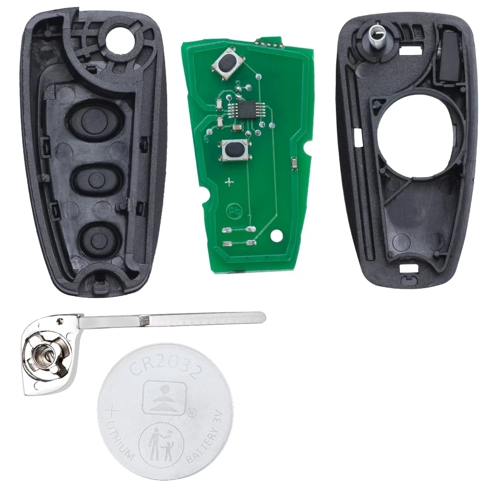 KEYECU 2 Bottoni 5WK50165 434MHz FSK 4D63 Chip Flip Chiave A Distanza Per Ford Ranger 2011 2012 2013 2014 2015 Per Mazda BT50 5WK50166