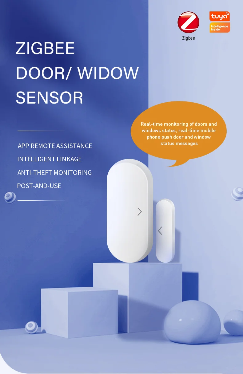 Zigbee Smart Deur Raam Sensor Home Security, Smartlife Tuya App Afstandsbediening, Alexa Google Thuis Voice Controle