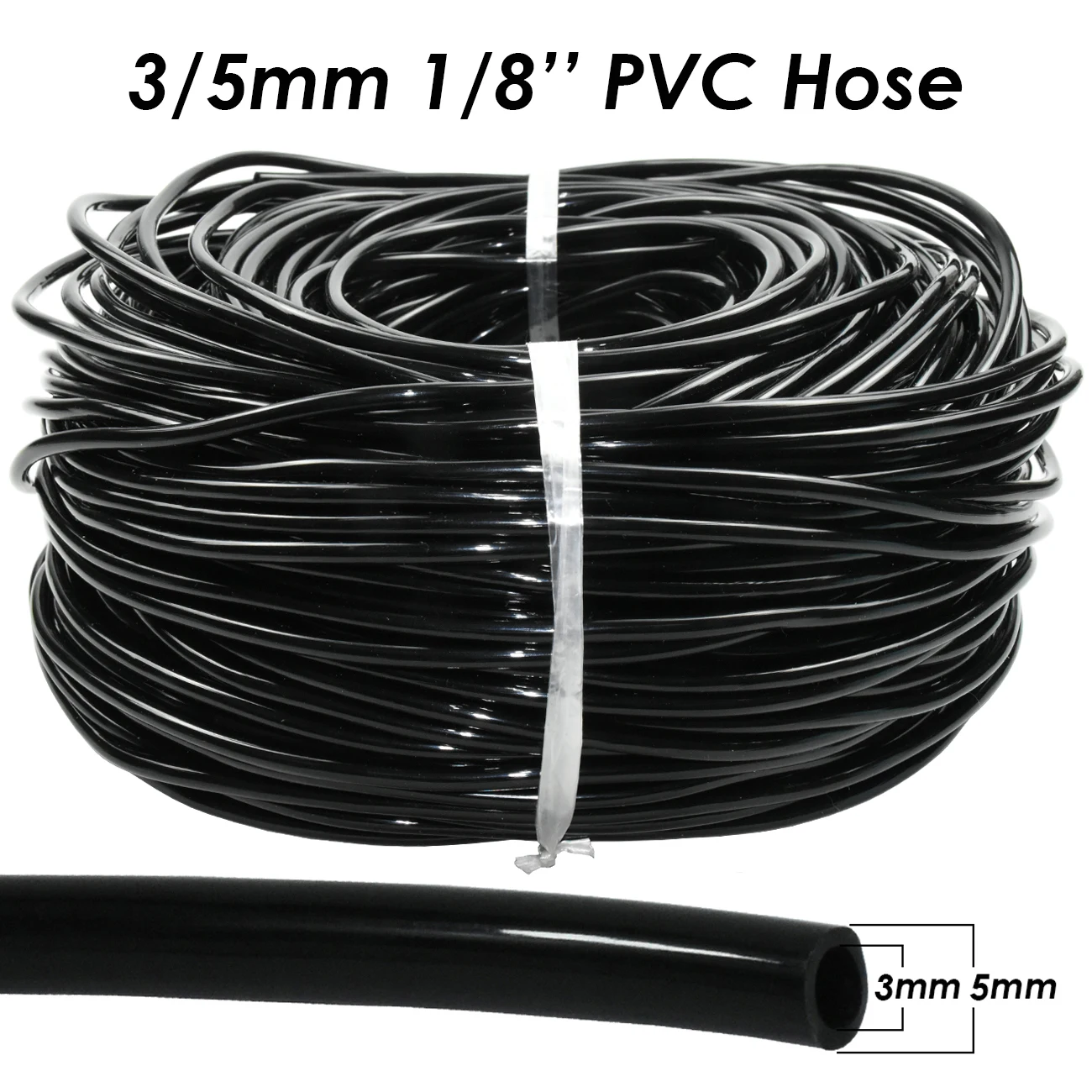 SPRYCLE 10-120M 3/5mm PVC Hose Micro Drip Irrigation System w/ Puncher 1/8'' Garden Tubing Pipe Arrow Dripper Plants Greenhouse