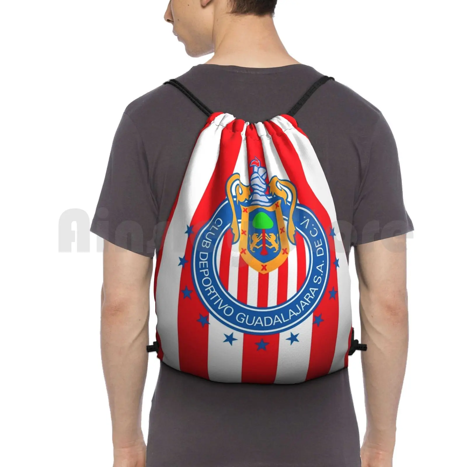 Club Deportivo Guadalajara Rucksack Kordelzug Taschen Sporttasche Wasserdicht Club Deportivo Guadalajara Guadalajara Chivas