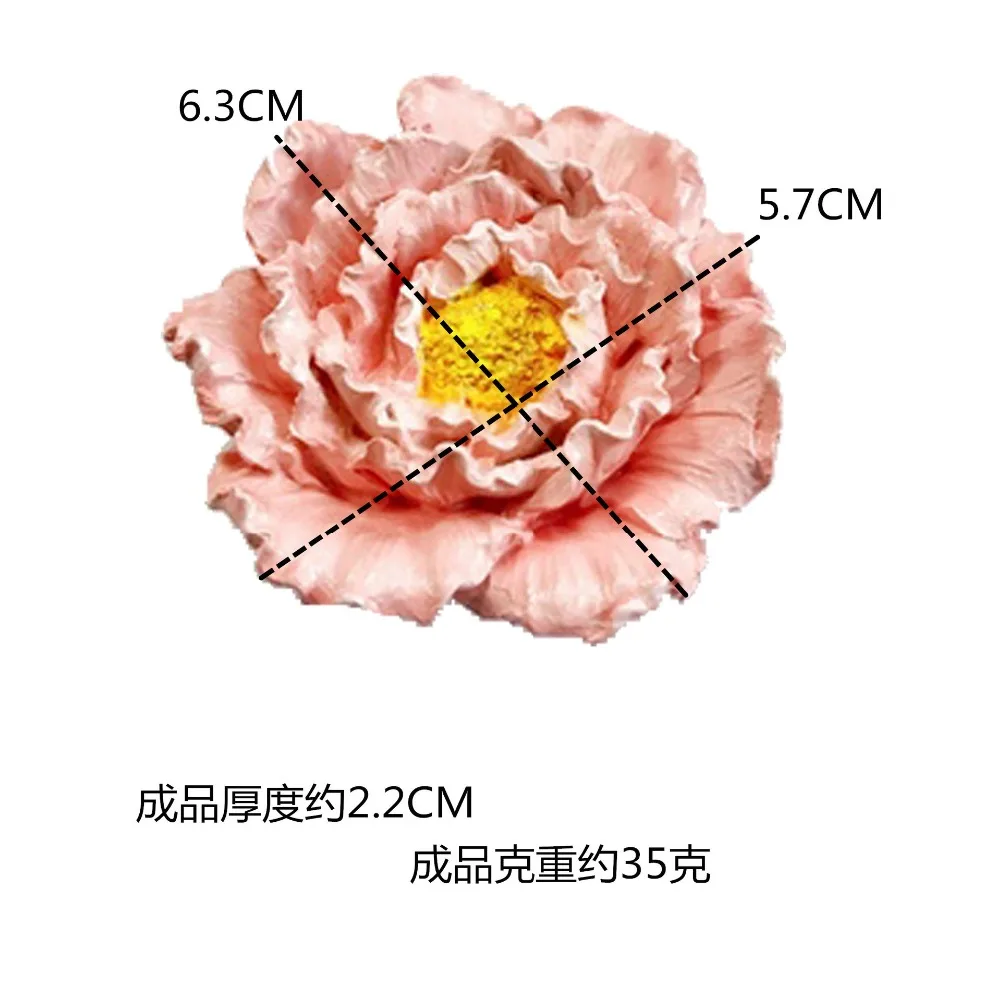 Piwonia kwiat formy silikonowe w kształcie kwiatu róży ręcznie zrobiony kwiatek forma na świeczkę DIY mydło formy aromat tynk wisiorek do samochodu