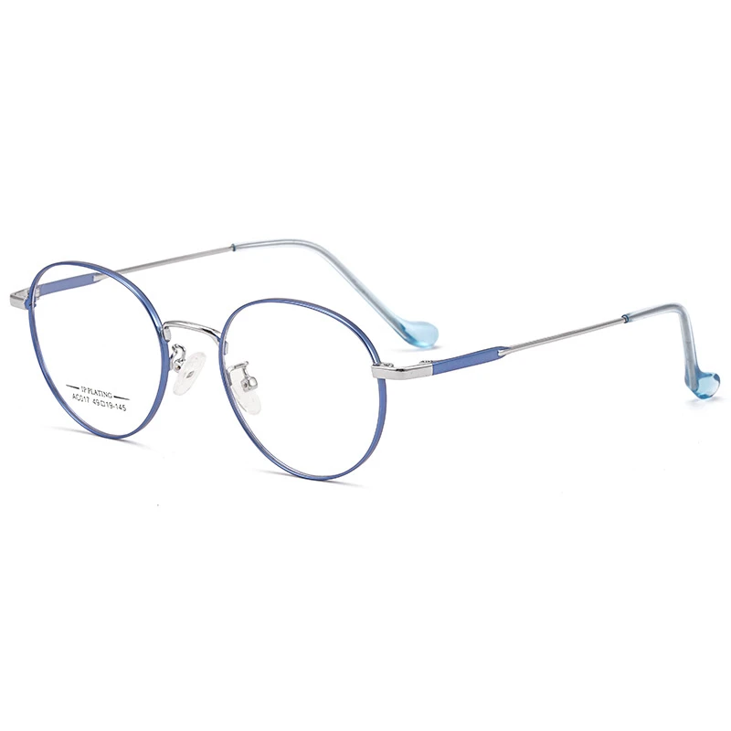 Katkani Nieuwe Super Licht Titanium Legering Twee-Tone Brillen Mannen Retro Ronde Bijziendheid Optics Bril Frame Vrouwen AC017