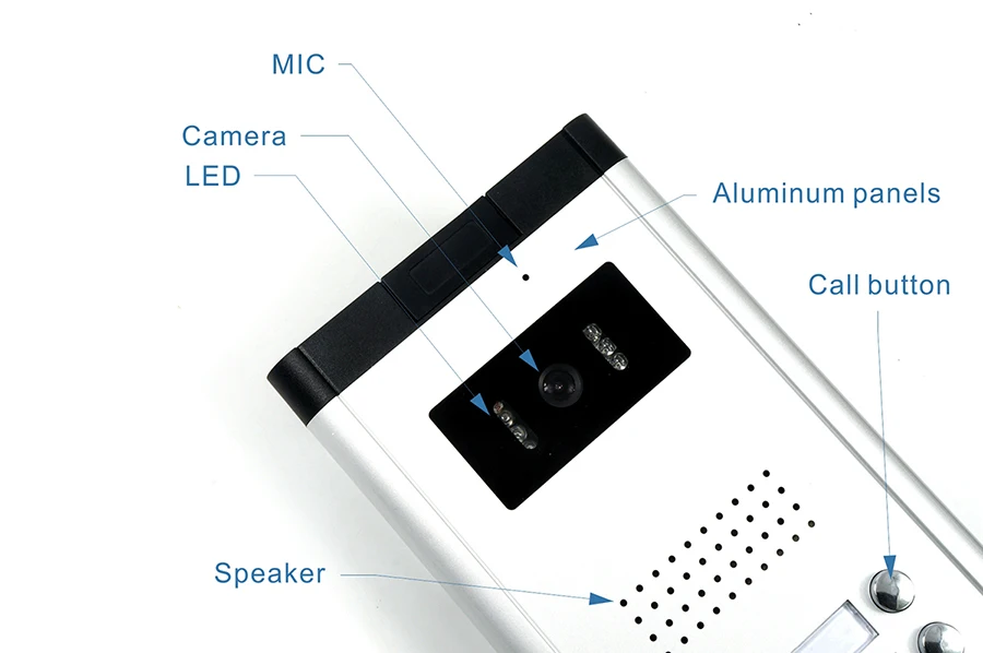 Sistema de intercomunicación Visual para puerta de apartamento, monitor de 4,3 pulgadas, 2 unidades, vídeo, timbre