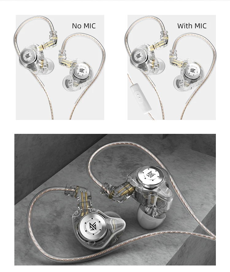 KZ EDX PRO In-Ear-Kopfhörer, dynamische Kopfhörer, HiFi-Musik, Sport-Ohrhörer, Sport-Headset mit Geräuschunterdrückung, KZ EDX PRO DQ6 ZS10PRO MT1 – Detail 11