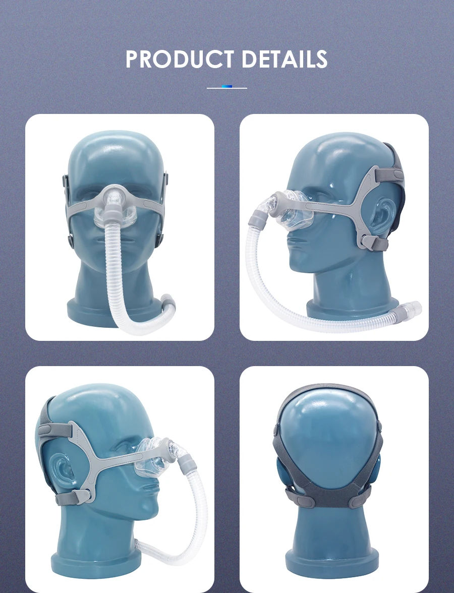 BMC CPAP Nasal Mask Full Face Mask With Tube Adjustable Strap Respirator For Travel CPAP Machine Anti Snoring Stopper Solution