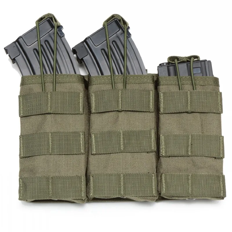 

Airsoft M4 M16 Tactical MOLLE Triple Magazine Pouch Belt Waist Bag Hunting AK AR Mag Holster Bags