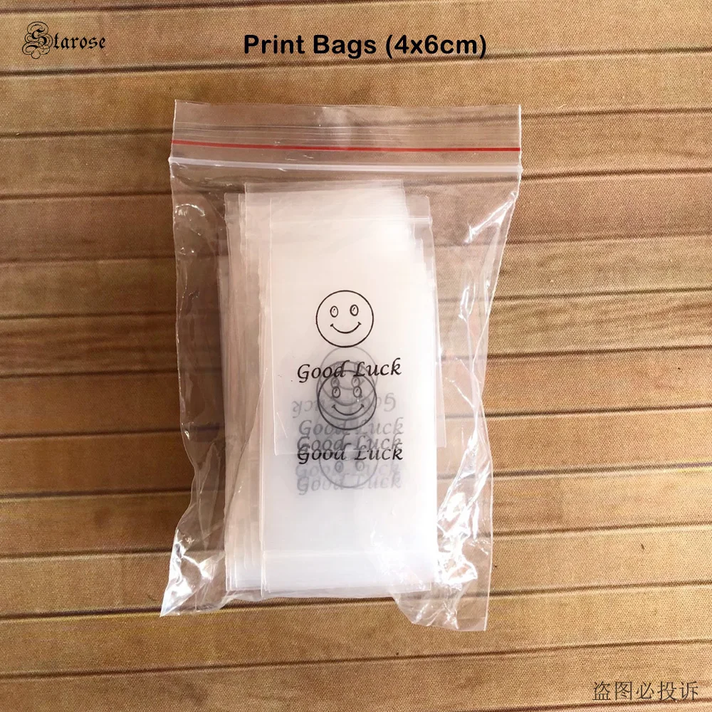 Starose 100 Teile/los Neue 4x6 cm Daumen Up Druck Klare Druckverschlussbeutel Glück Schmuck Verpackung ZIP Beutel wasserdichte Kunststoff Versiegelt Beutel – Detail 7