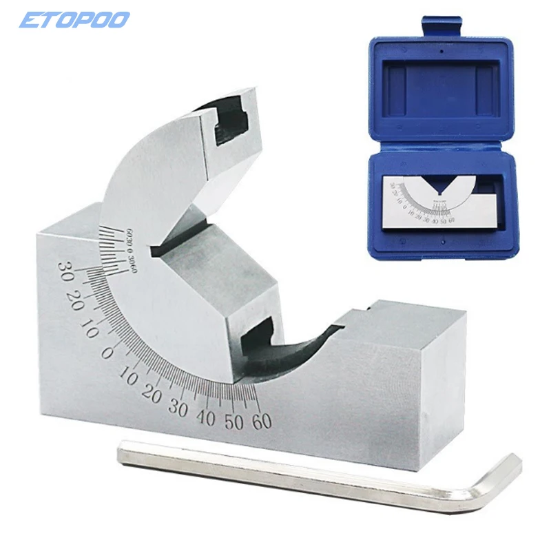 

AP25 Precision alloy steel Gauge Micro Adjustable Angle V Block Milling Setup 0 to 60 Degree angle block gauge