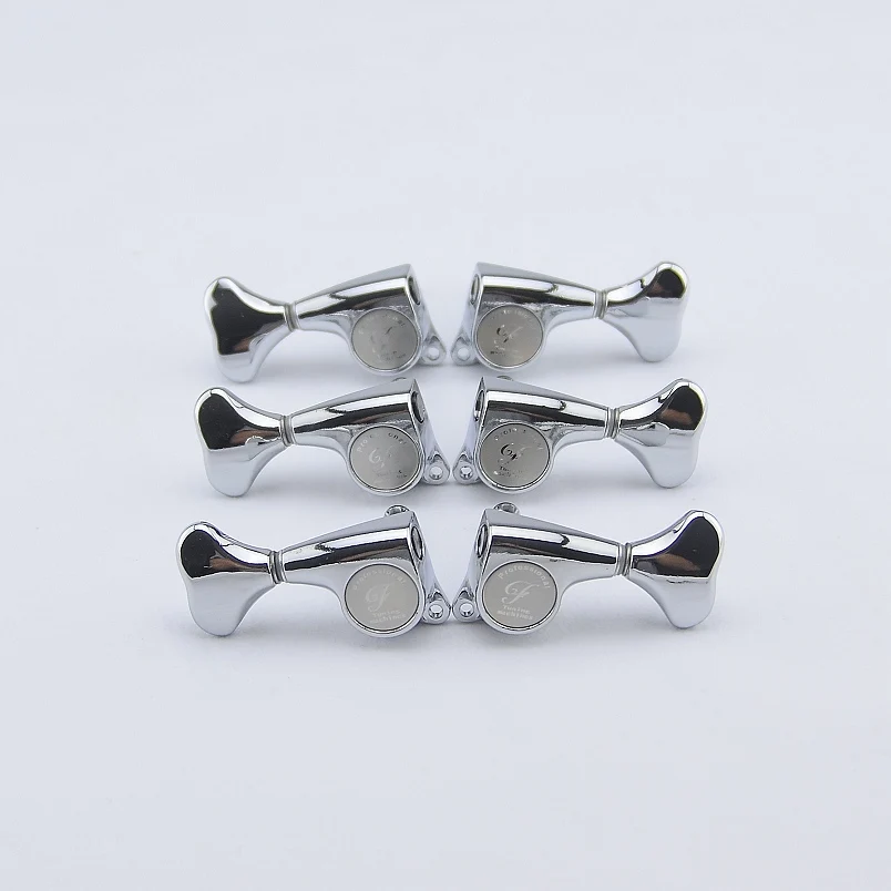 1 Set Super Quality Gear Ratio  1:21  Guitar Machine Heads Tuners  Chrome  ( #0725 ) MADE IN KOREA