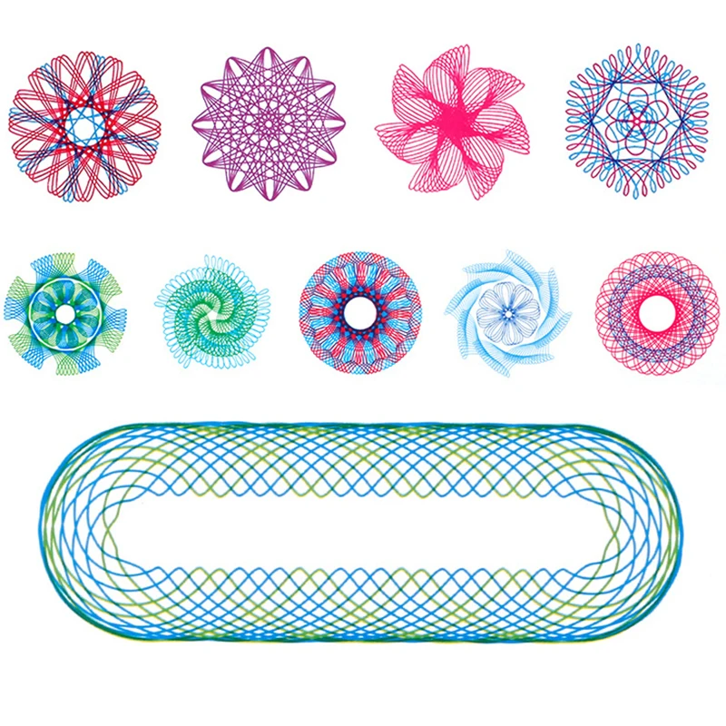 Spirograph Drawing toys Ruler set Interlocking Gears Wheels Puzzle Geometric Drafting Tools Accessories Creative Education