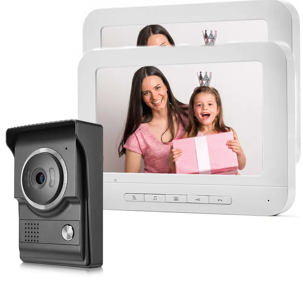 

Yobang Security 7 inch Wired Video Door Phone Visual Video Intercom Speakerphone Intercom System With Outdoor IR Camera