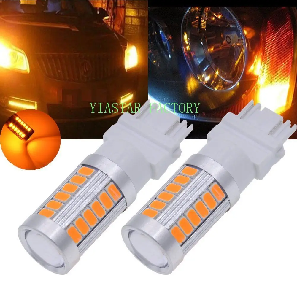 

Yiastar 10-50-100 X3157 Red/White/Yellow 5630 33SMD Strobe LED Bulbs Brake Stop Turn Signals Bulb Side Lamp