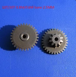 5pcs/lot 10T/30T 0.8M/0.6M bore2.5mm Iron metal gear Bilayer gears mini gear motor gear for diy model