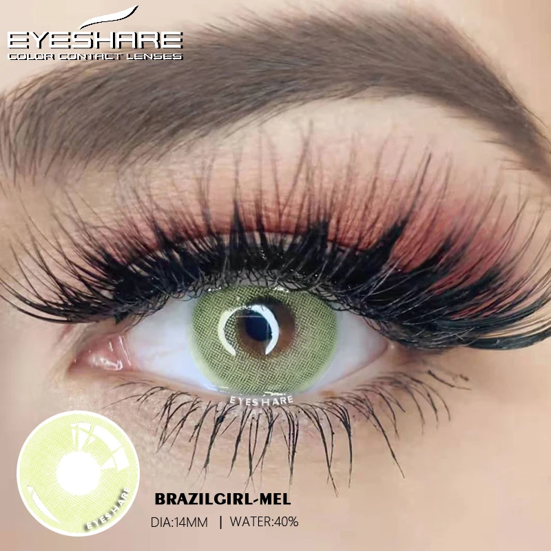 EYESHARE 2pcs Colored Contact Lenses BRAZIL GIRL Series Color Contact Lens Eye Contacts Colored Lenses for Eyes Cosmetic Contact