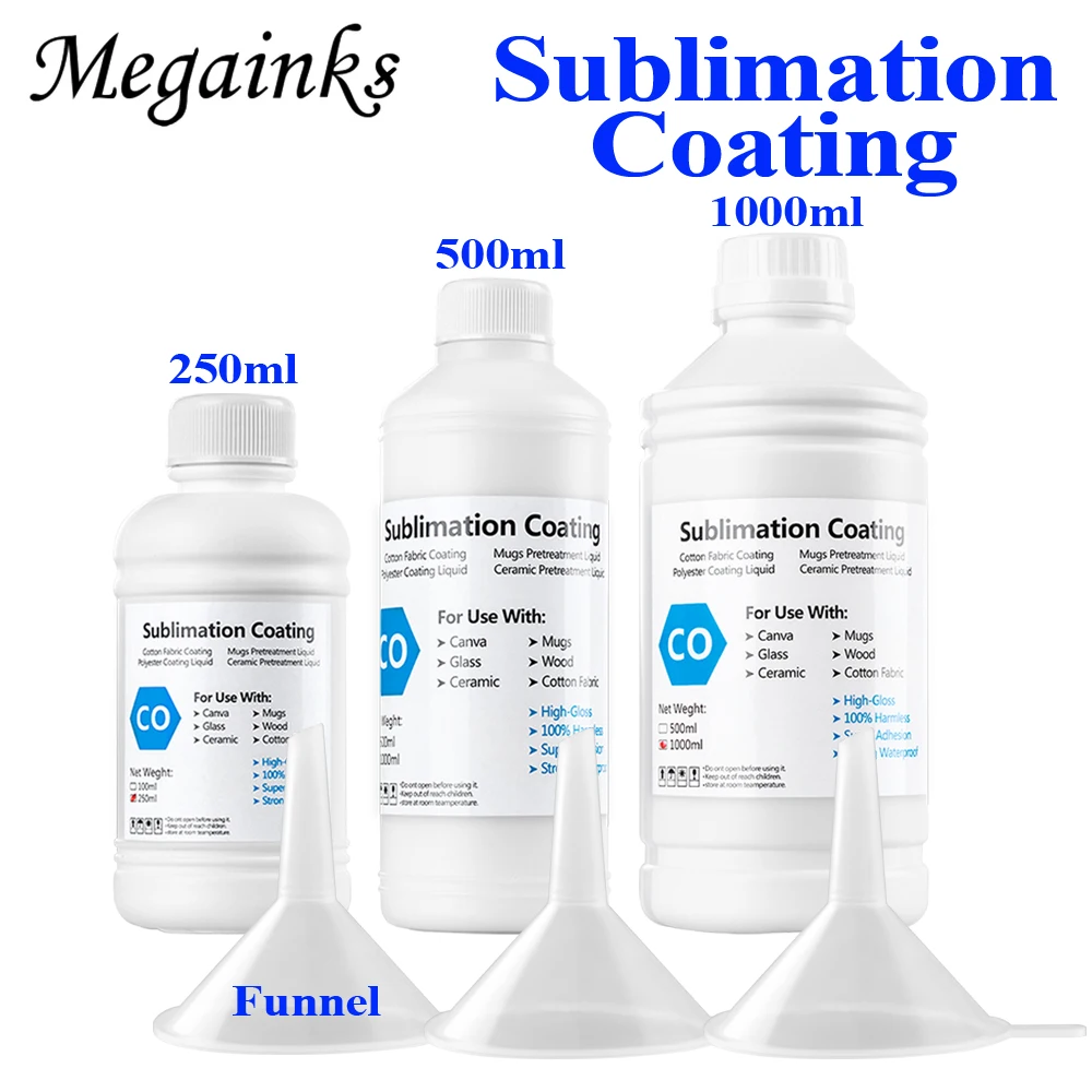 1000ml 500ml 250ml Sublimation Ink Coating for Clothes Heat Transfer Ink Transparent Pretreatment Fluid sublimation coating