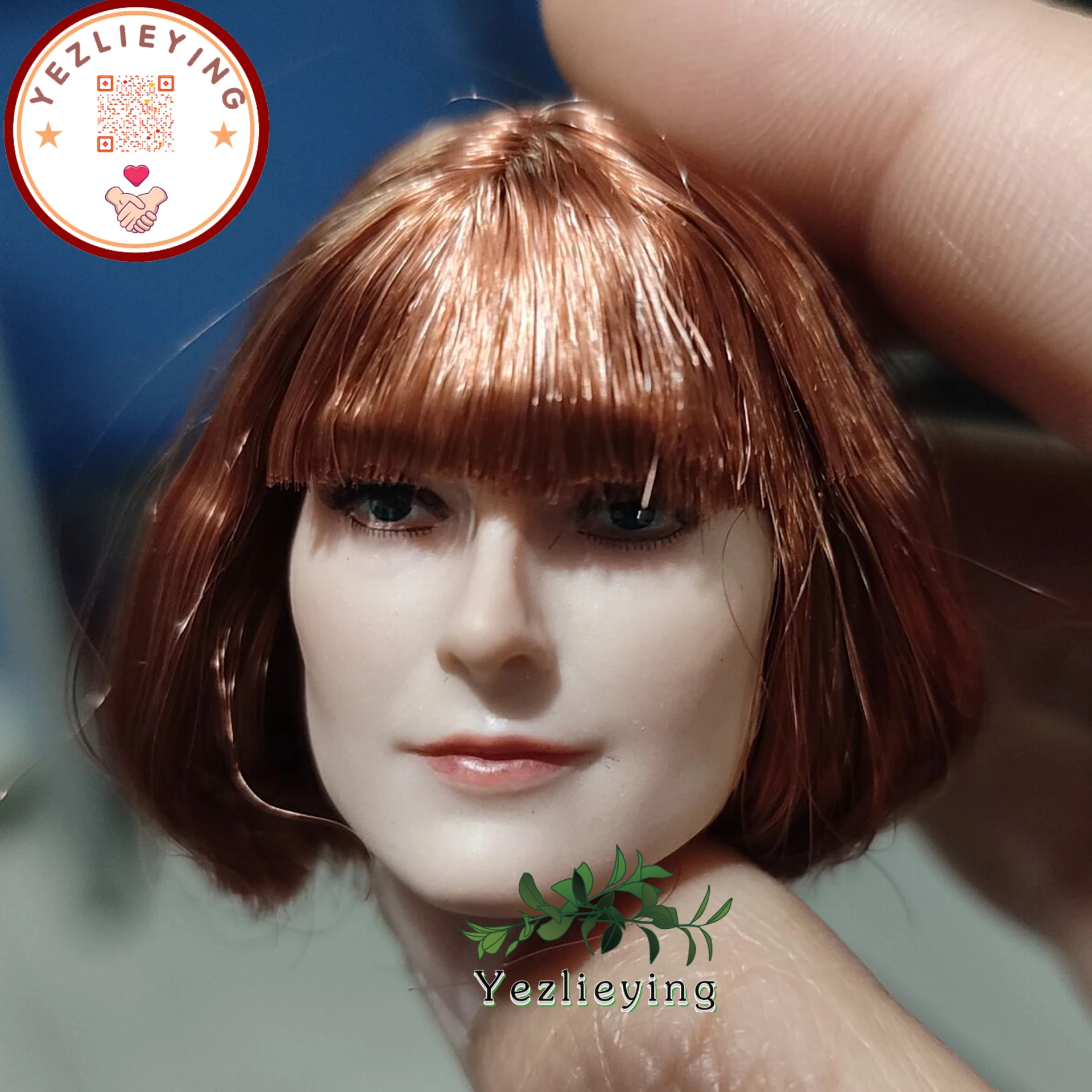 1/6 Scale Female Head Sculpt DSTOYS D-006 Short Hair Head Sculpture Europe and AmericaCarving For 12 Inch Action Figure TTL Body