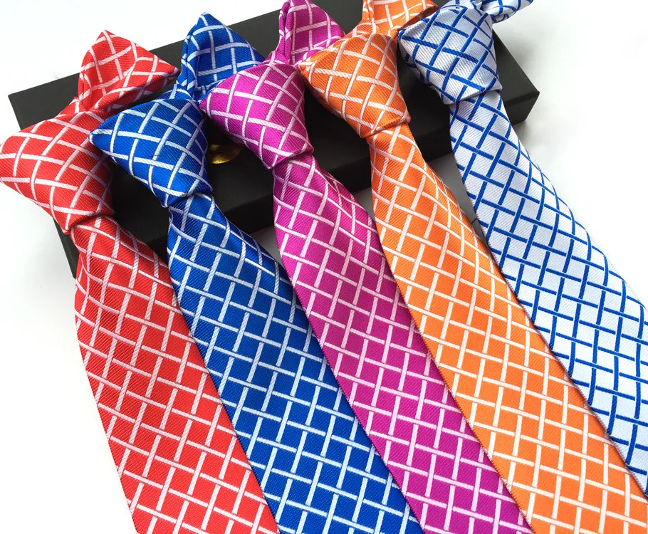 

Grid Style Colorful tie of Polyester Material Men's Tie for Formal Business Event Festival