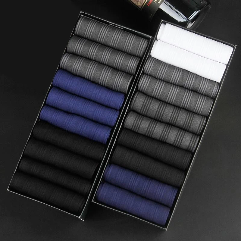 10 Pairs Men Ultra-thin Summer Socks High Quality Business Fashion Casual Breathable Thin Bamboo Male Cool  Size EUR39-44