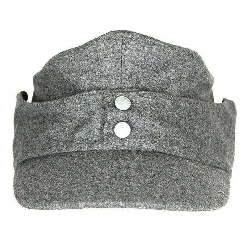 SIZE L OUTDOORS WWII WW2 GERMAN ARMY EM PANZER M43 M1943 FIELD WOOL CAP GREY armyshop2008