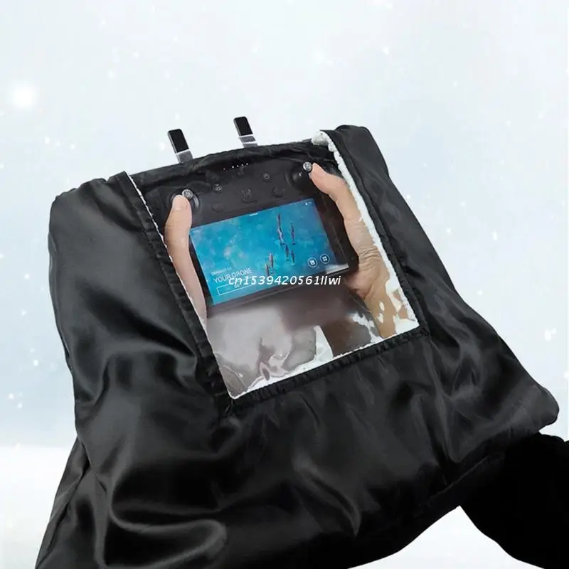 winter warm gloves cold air shield cover D JI remote control warm gloves windproof warm outdoor protection Dropship