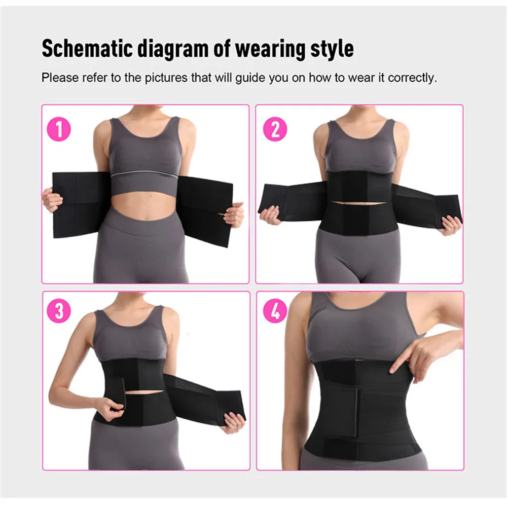 MUKATU Waist Trainer Waist Corset Body Shaper Sweat Slimming Belt Modeling Strap Wraps Weight Loss Sauna Belt Waist Support