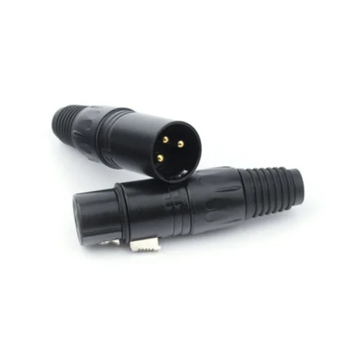 Pure copper core XLR male and female three-core microphone plugs