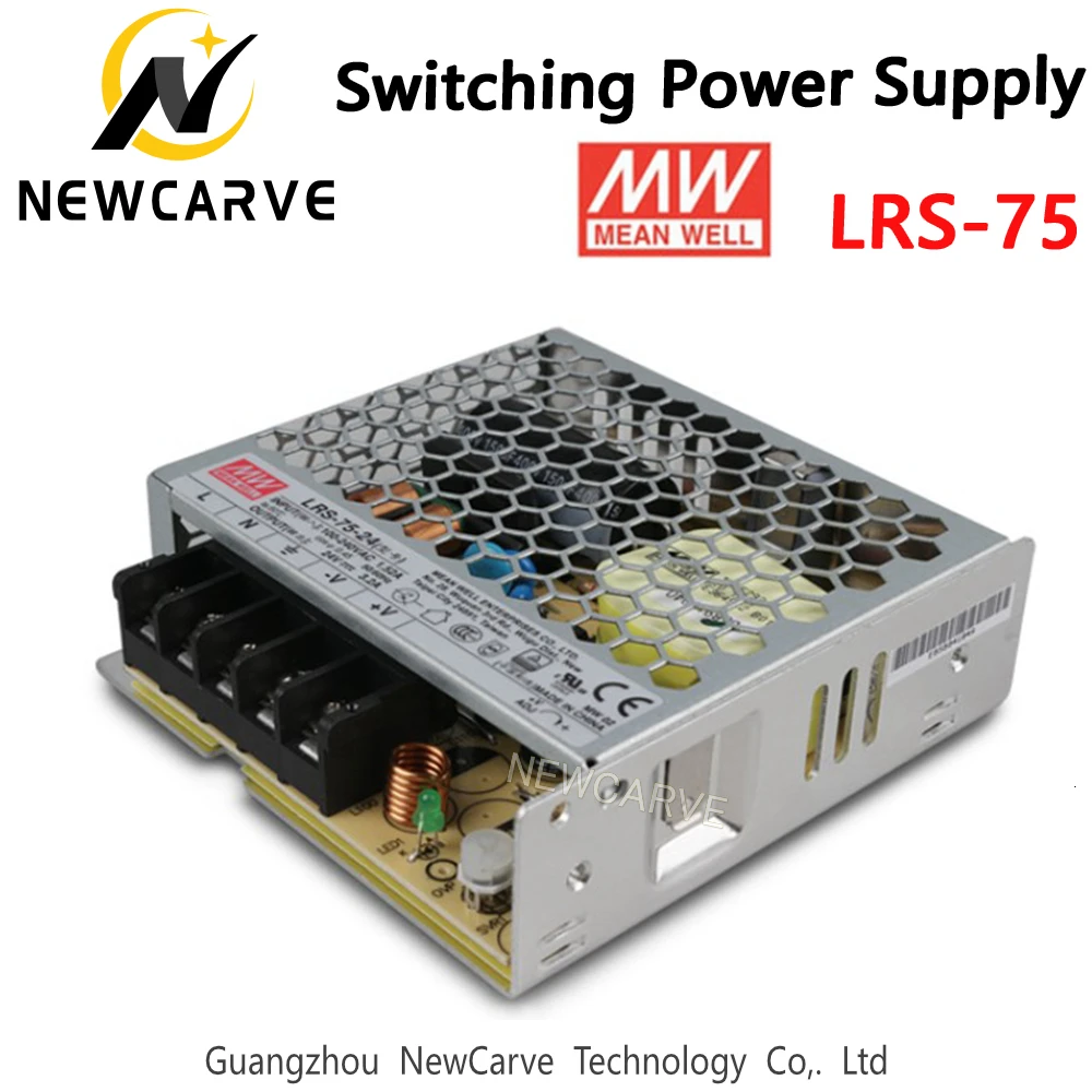 LRS-75 Original Taiwan Meanwell 75W Switching Power Supply MW  5V 12V 15V 24V 36V 48V NEWCAEVE