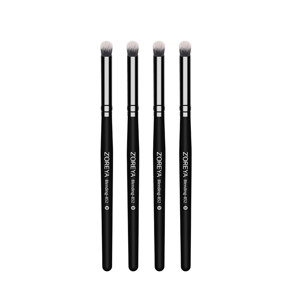 Zoreya Black Crease Makeup Brushes Soft Synthetic Hair Portable Eye Shadow Makeup Set Travel Brush Cosmetics Tools