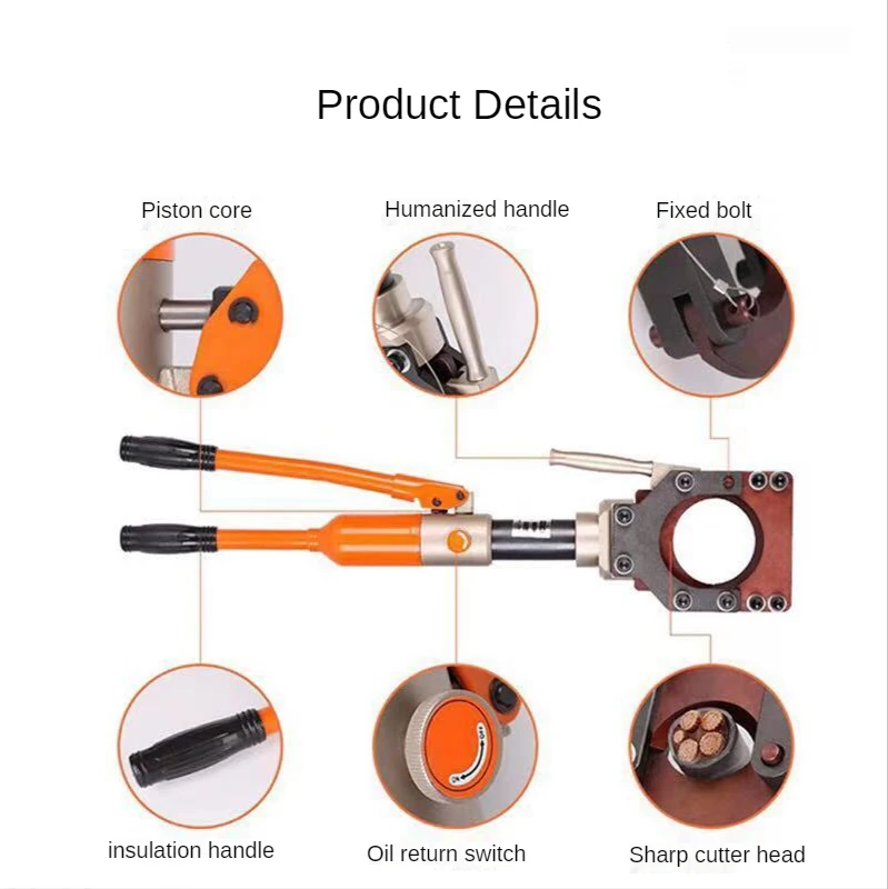 Integral Hydraulic Cable Cutter Manual Wire Cutter For 50-85mm Multifunctional Hydraulic Bolt Cutting Tool