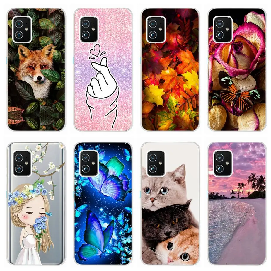 For Asus Zenfone 8 ZS590KS Case Soft Silicone Phone Cases  For Asus Zenfone8 ZS590KS ZS590KS-2A007EU Back Cover Ultra Slim Funda