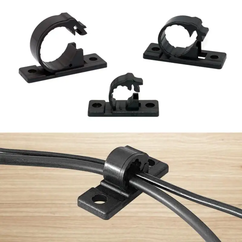 20 * wand Snap Typ Fest Kabel Linie Clip Clamp Klebrige Verdrahtung Befestigung S Basis Haken Halte Clip Kunststoff