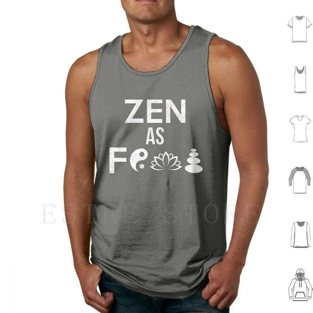 Zen comme drôle Yoga bouddhisme cadeau débardeurs gilet coton Yoga Yoga instructeur Zen Yoga professeur bouddhisme bouddhiste bouddha