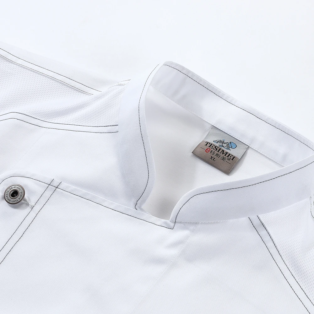 2022 New Chef Clothes Uniform Restaurant Kitchen Cooking Chef Coat Waiter Work Jackets Professional Uniform Overalls Outfit