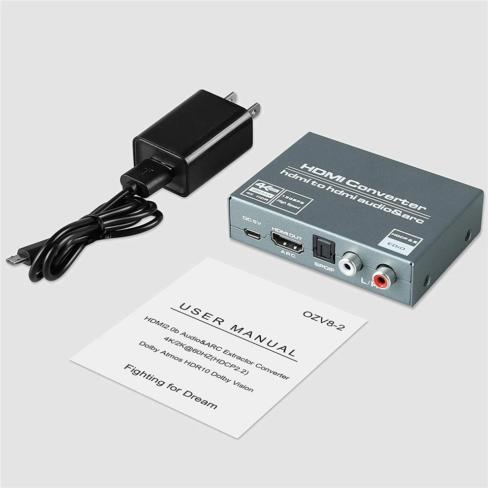 Imagem -06 - Navceker-extrator de Áudio Hdmi Hdmi para Rca 4k 60hz Yuv4:4:4 Hdr Adaptador Conversor Toslink Óptico Spdif 2.0