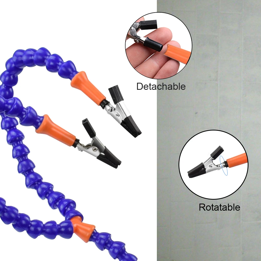 NEWACALOX Multi Soldering Helping Hand Third Hand Tool with 4PCS Flexible Arms Soldeirng Station Holder for PCB Welding Repair