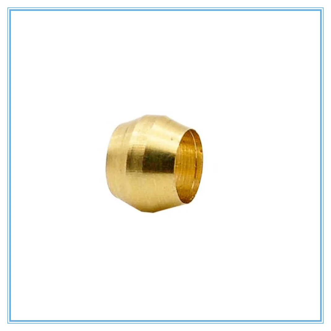 10pc Brass Double taper ferrule 4 6 8mm OD Compression Sleeve seal ring fittings Tube centralized lubrication system