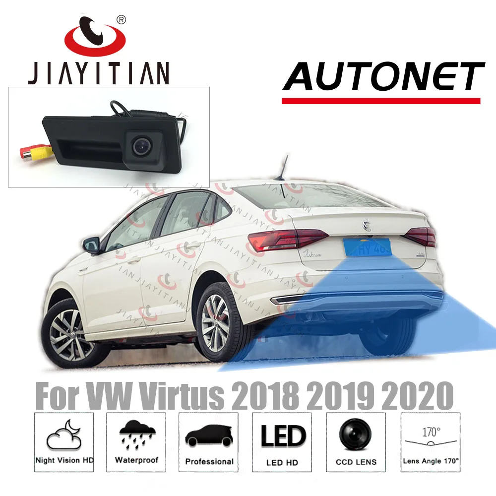 Jiayitian kofferraum griff kamera für volkswagen vw virtus 2018 bis 2023 ccd hd rückfahr kamera parken backup rückfahr kamera