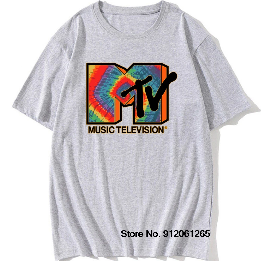 MTV Music Television Retro T Shirt Mens Throwback Rock Hip Hop TV Show T-Shirts Funny 100% Cotton Fashion Tops Tees Cool Gift